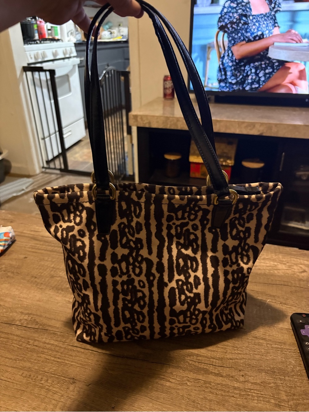 Coach Y2k Brown and Black Animal Print Tote with COA NWOT - Picture 5 of 7